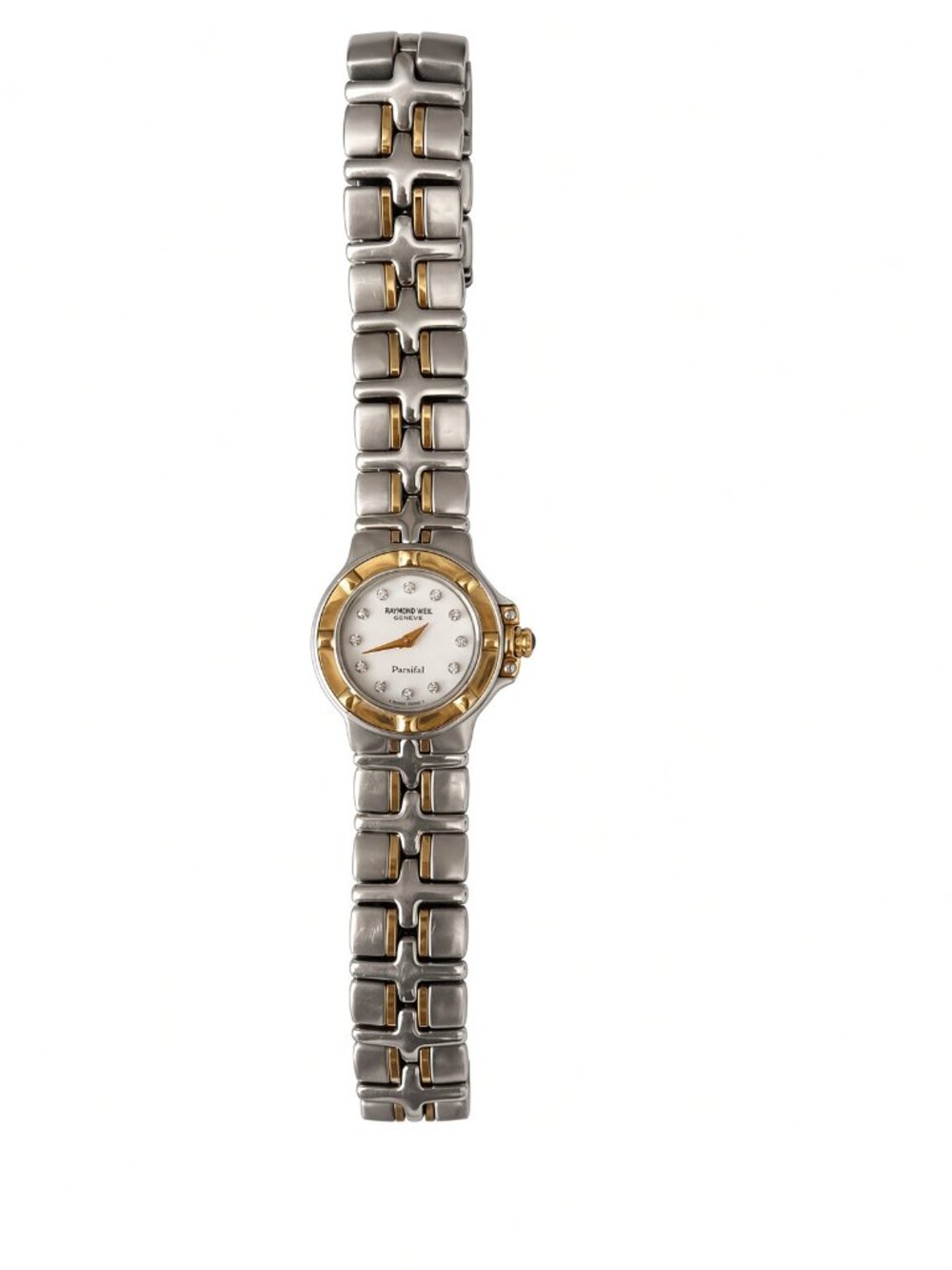 Raymond Weil Parsifal 18k/Stainless Steel, 12 Diamonds, Mother Of Pearl Watch